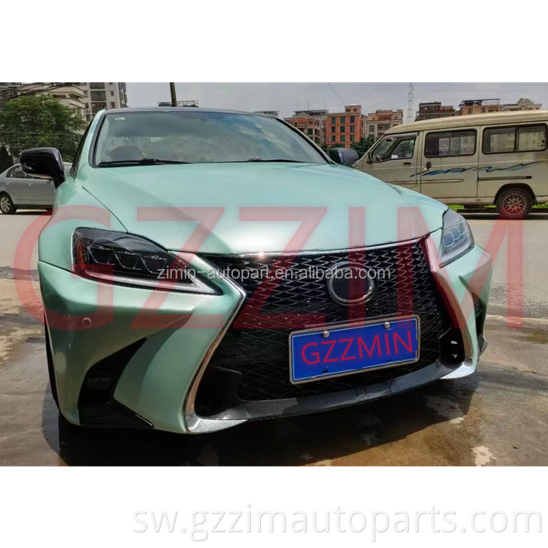 PP gari la mwili Kits F-Sport Sinema IS250 Bumper ya mbele na grille kwa L-xus IS250 IS300 2006-2012 Sasisha GSF FaceLift